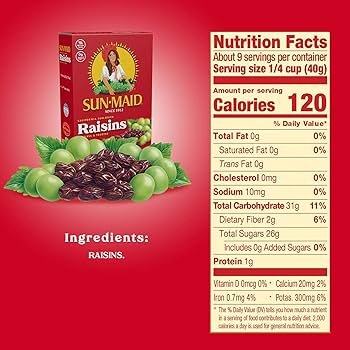 Sun-Maid  California Raisins Pack of 12