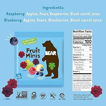 BEAR Real Fruit Snack Minis