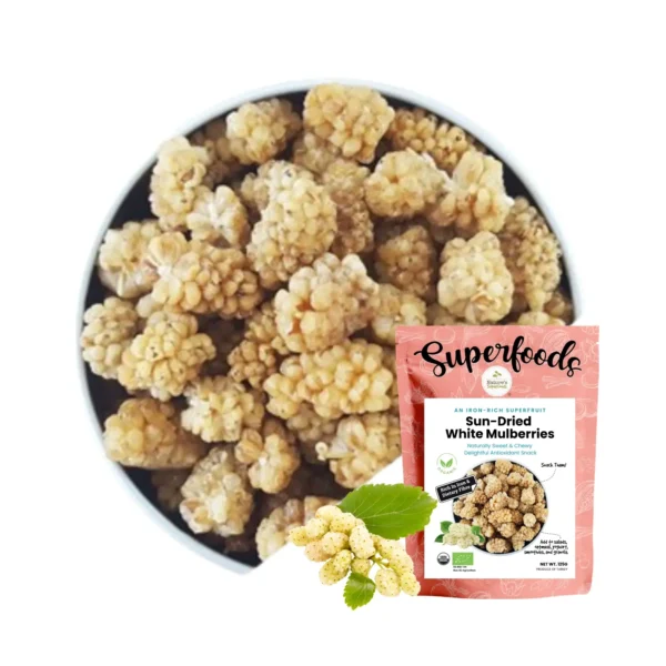 Nature's Superfoods Organic Sun Dried White Mulberries