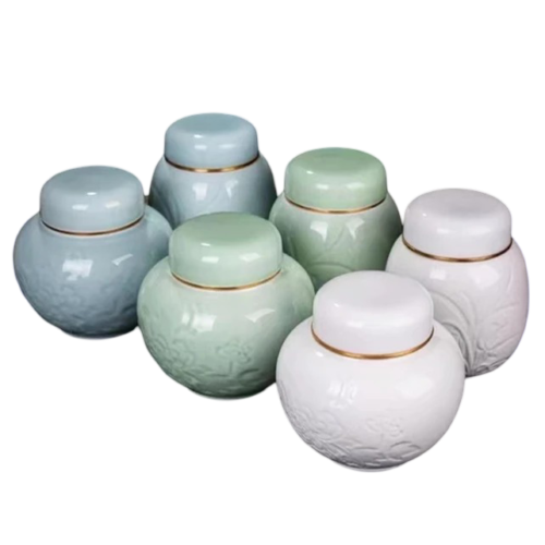 Bone China Toile Tea Caddy